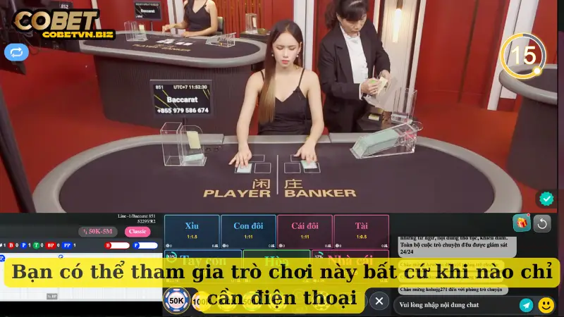 Bạn có thể tham gia trò chơi này bất cứ khi nào chỉ cần điện thoại